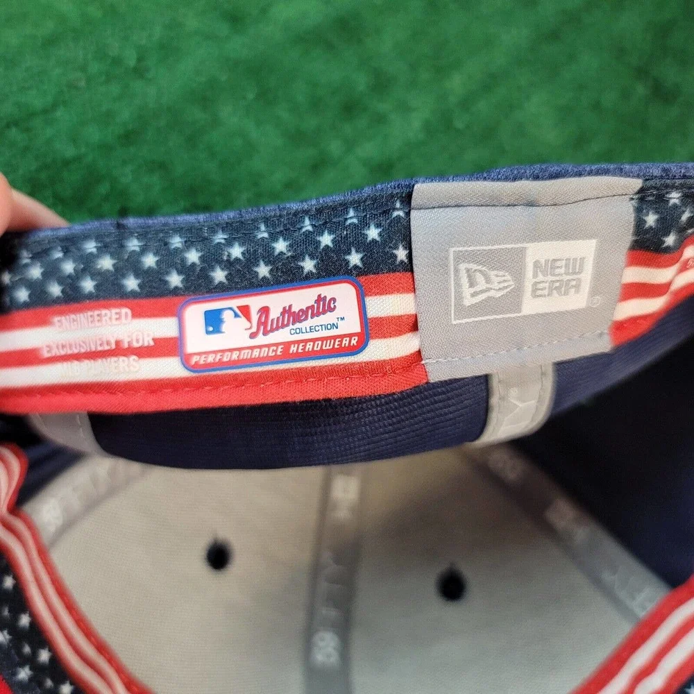New Era Los Angeles Dodgers 59FIFTY Stars & Stripes July 4th Fitted Size 7 1/4 - Picture 10 of 11